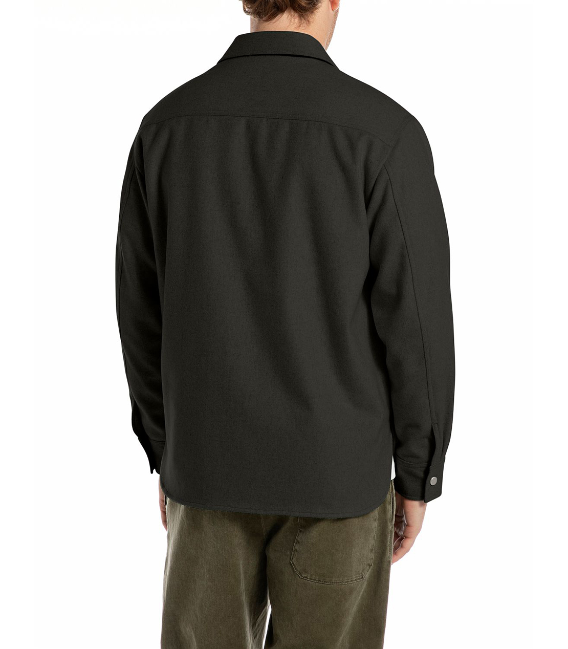 ウールブレンド アンコンシャツジャケット 詳細画像 ブラック 2